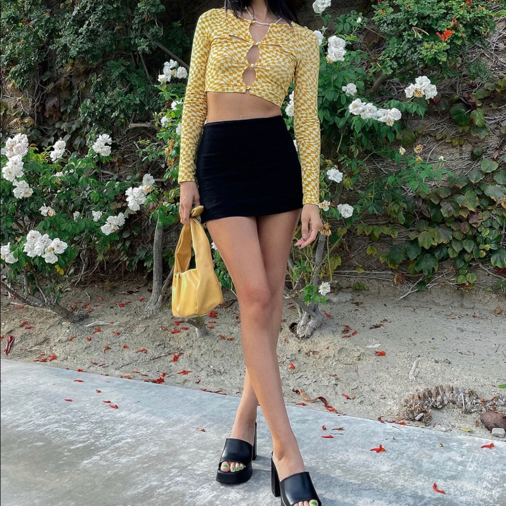 Black mini skirt from Princess Polly!